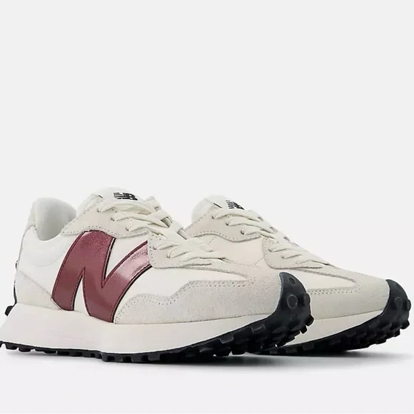 NEW BALANCE 327 in SEA SALT/MONARCH BURGUNDY COMBO - Picture 3 of 11